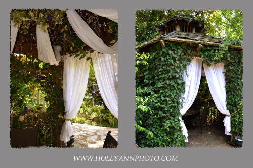 This gazebo was beautifully decorated and I loved how it transformed the 